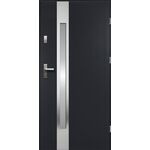 Drzwi zewnętrzne TEMIADA lakomat inox antracyt 80 prawe RADEX