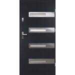 Drzwi zewnętrzne REA lakomat inox antracyt 90 prawe RADEX