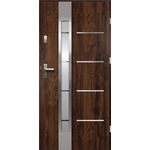 Drzwi zewnętrzne LUNA lak-pas inox orzech 90 prawe RADEX