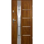 Drzwi zewnętrzne LUNA lak-pas inox złoty dąb 90 prawe RADEX