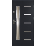 Drzwi zewnętrzne JUVENTUS stopsol inox antracyt 90 lewe RADEX