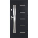 Drzwi zewnętrzne JUVENTUS lakomat inox antracyt 80 prawe RADEX