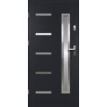 Drzwi zewnętrzne JUVENTUS lakomat inox antracyt 90 lewe RADEX