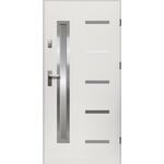Drzwi zewnętrzne JUVENTUS lakomat inox białe 90 prawe RADEX