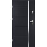 Drzwi zewnętrzne IRIS pełne inox antracyt 90 lewe RADEX