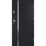 Drzwi zewnętrzne IRIS pełne inox antracyt 90 prawe RADEX