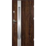 Drzwi zewnętrzne ARIADNA lakomat inox orzech 90 prawe RADEX