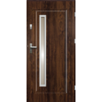 Drzwi zewnętrzne DEDAL stopsol inox orzech 90 lewe RADEX