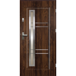 Drzwi zewnętrzne APOLLO stopsol inox ciemny orzech 90 prawe RADEX
