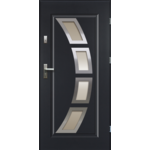 Drzwi zewnętrzne HERMES stopsol inox antracyt 90 prawe RADEX