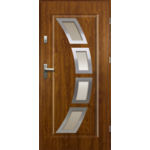 Drzwi zewnętrzne HERMES stopsol inox złoty dąb 90 lewe RADEX