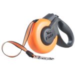 Smycz automatyczna FIDA MARS pomarańczowo-czarna M do 25 kg 5 m