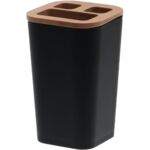 Kubek na szczoteczki czarny Bamboo Malva