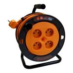 Przedłużacz bębnowy 4 gniazdka 20 m pomarańczowy