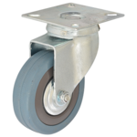 Zestaw jezdny obrotowy 100 mm/65 kg płyta mocująca bieżnik gumowy