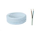 Przewód OMYp 2 x 1 300 V, 25 m biały AKS Zielonka