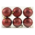 Bombka plastikowa bordo 6 cm 6 sztuk