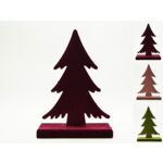 Figurka drewniana flokowana Choinka 26 cm