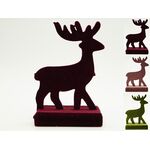 Figurka drewniana flokowana Renifer 21 cm