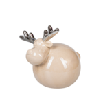 Figurka ceramiczna Renifer beż 16,8 cm