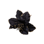 Poinsecja 25 cm czarno-złoty