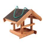 Karmnik mały kryty papą 24 x 20 x 21 cm pomarańczowy