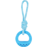 Zabawka TPR SAMBA okrągła ze sznurem 26 cm niebieska ZOLUX