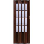 Drzwi harmonijkowe CRYSTALLINE GLASS 9324 86 x 203 cm mahoń
