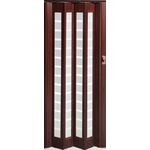 Drzwi harmonijkowe SILVER SQUARE 9324 86 x 203 cm mahoń
