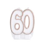 Świeczka jubileuszowa 60 14 cm złoty