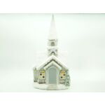 Domek ceramiczny LED płonące ciepłe białe światło