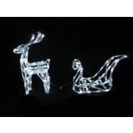 Renifer z saniami zewnętrzny 140 LED 100 cm