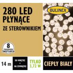 Lampki choinkowe płynące 280 LED białe ciepłe światło BULINEX