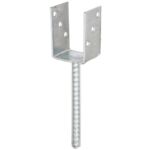 Wspornik słupa forma U stal żebrowana 71 x 104/4