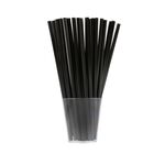 Słomka shake czarna 20 sztuk 28 cm czarny