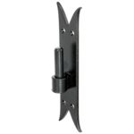 Skobel na płytce rybi ogon czarny ⌀14/205 x 54