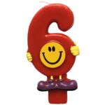 Świeczka cyferka - buźka nr 6