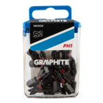 Bity udarowe PH1 x 25 mm 20 szt. GRAPHITE