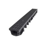 Kanał z kratą PP line czarny System 1000 x 98 A15 100 x 13,1 x 9,8 cm MAXPOL