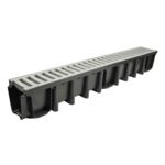 Kanał z kratą PVC popiel system 1000 x 148 B125 100 x 13,1 x 14,8 cm MAXPOL