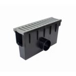 Studzienka zbiorcza krata PVC czarny system 1000 x 148 B125 50 x 13,1 x 28 cm MAXPOL