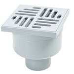 Wpust z prostym odpływem biały 10 x 10 x 11,8 cm MAXPOL