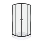 Kabina natryskowa Olga 90 Black z brodzikiem 90 x 90 x 195 cm Kerra