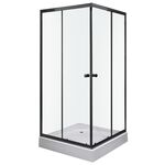 Kabina natryskowa Olga 80 kwadratowa z brodzikiem 80 x 80 x 195 cm Kerra