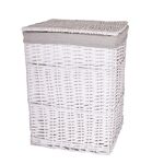 Kosz na pranie biały 31 x 41 x 50 cm
