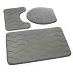 Dywanik łazienkowy SUMBA kpl 3 szt. szary 45x75+45x35+35x44 Euromat