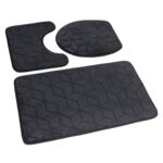 Dywanik łazienkowy SUMBA kpl 3 szt.czarny 04 45x75+45x35+35x44 Euromat