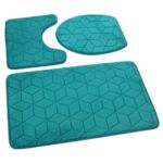 Dywanik łazienkowy SUMBA kpl 3 szt.morski 45x75+45x35+35x44 Euromat