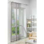 Firana z kółkami REDA 140 x 245 cm szara