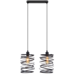 Lampa wisząca 2-płomienna E27 czarna 6801/2